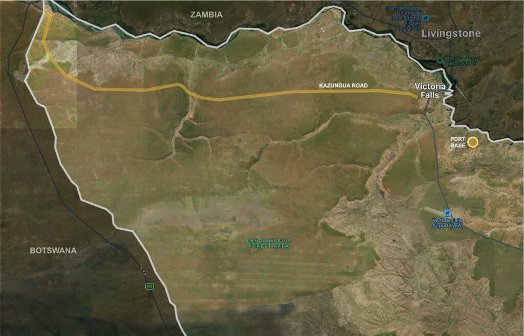 A map of the Kazungula road
